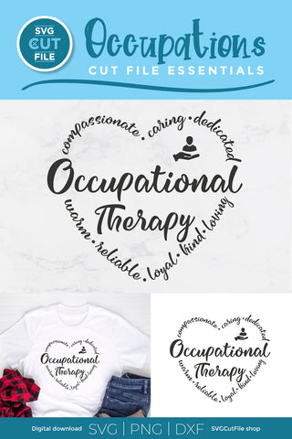 Occupational Therapy svg, an Occupational therapist heart SVG SVG Cut File 