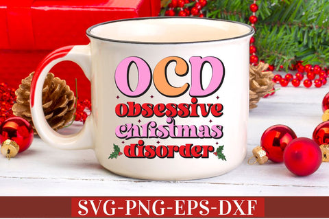 OCD obsessive christmas disorder SVG SVG DESIGNISTIC 