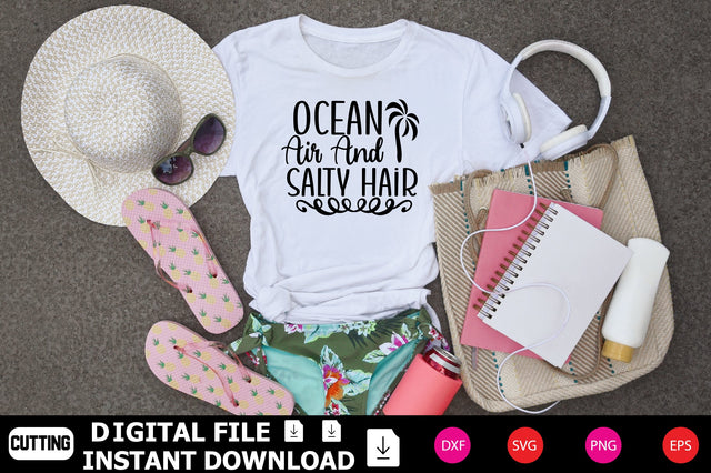 Ocean Air And Salty Hair SVG cut files SVG Shahin alam 