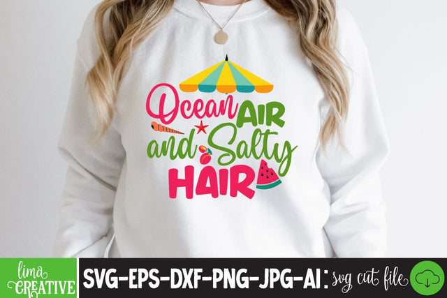 Ocean Air And Salty Hair SVG Cute File SVG Insomnia Std 