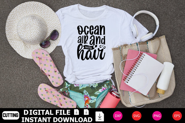 Ocean Air And Salty Hair SVG Shahin alam 