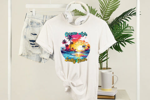 Ocean Air Salty Hair | Summer PNG Sublimation Sublimation CraftLabSVG 