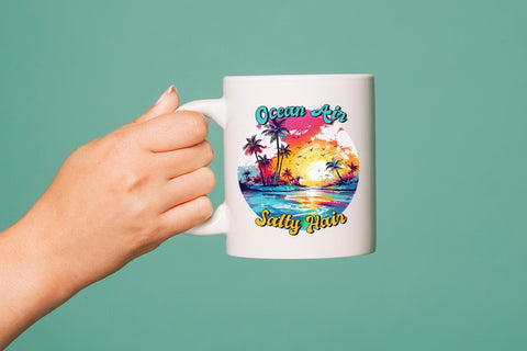 Ocean Air Salty Hair | Summer PNG Sublimation Sublimation CraftLabSVG 