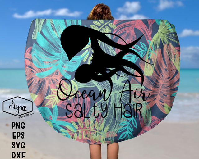 Ocean Air Salty Hair SVG DIYxe Designs 