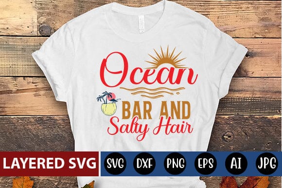 ocean bar and salty hair Svg SVG Blessedprint 