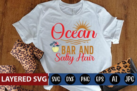 ocean bar and salty hair Svg SVG Blessedprint 