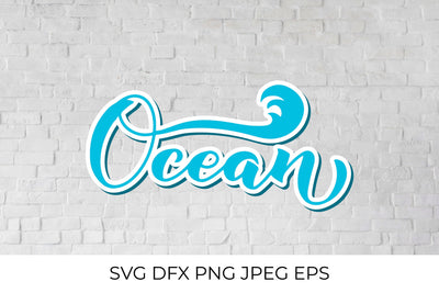 Ocean calligraphy hand lettering SVG LaBelezoka 
