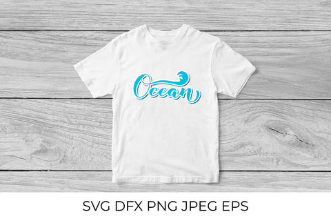 Ocean calligraphy hand lettering SVG LaBelezoka 