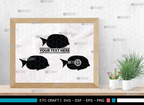Ocean Fish Monogram, Ocean Fish Silhouette, Ocean Fish SVG, Ocean Svg, Fish Svg, Sea Fish Svg, Sea Svg, SB00295 SVG ETC Craft 
