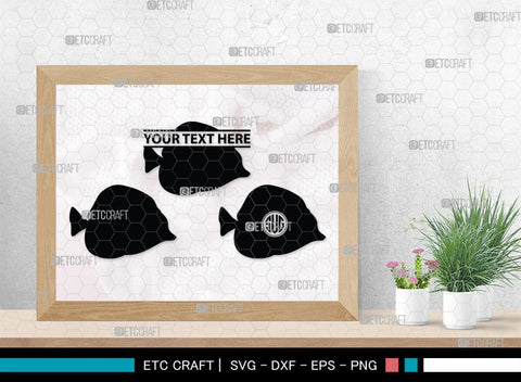 Ocean Fish Monogram, Ocean Fish Silhouette, Ocean Fish SVG, Ocean Svg, Fish Svg, Sea Fish Svg, Sea Svg, SB00295 SVG ETC Craft 