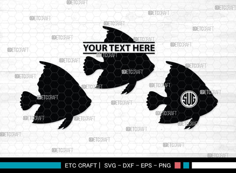 Ocean Fish Monogram, Ocean Fish Silhouette, Ocean Fish SVG, Ocean Svg, Fish Svg, Sea Fish Svg, Sea Svg, SB00295 SVG ETC Craft 