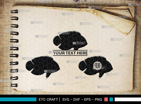 Ocean Fish Monogram, Ocean Fish Silhouette, Ocean Fish SVG, Ocean Svg, Fish Svg, Sea Fish Svg, Sea Svg, SB00295 SVG ETC Craft 