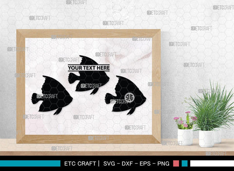 Ocean Fish Monogram, Ocean Fish Silhouette, Ocean Fish SVG, Ocean Svg, Fish Svg, Sea Fish Svg, Sea Svg, SB00295 SVG ETC Craft 