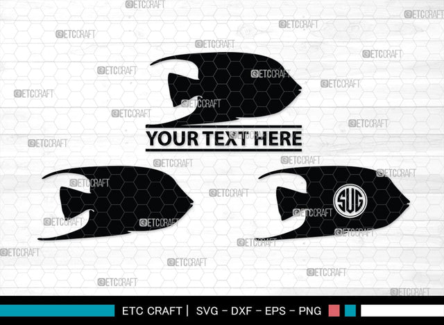Ocean Fish Monogram, Ocean Fish Silhouette, Ocean Fish SVG, Ocean Svg, Fish Svg, Sea Fish Svg, Sea Svg, SB00295 SVG ETC Craft 