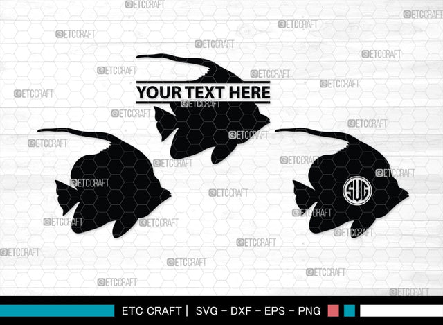 Ocean Fish Monogram, Ocean Fish Silhouette, Ocean Fish SVG, Ocean Svg, Fish Svg, Sea Fish Svg, Sea Svg, SB00295 SVG ETC Craft 