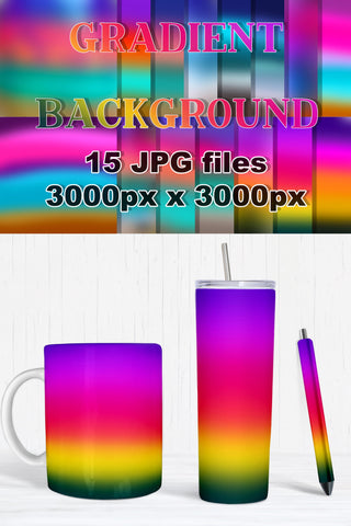 Ocean Gradient Digital Paper Pack, Gradient Background Digital Pattern Natasha Prando 