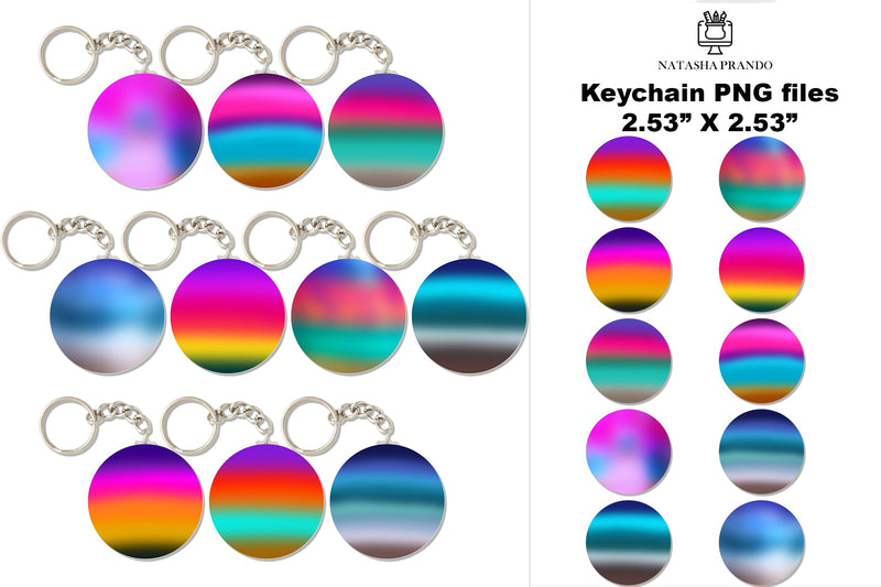 Ocean Gradient keychain bundle Sublimation Natasha Prando 