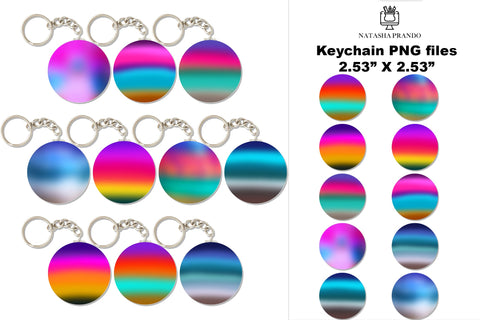 Ocean Gradient keychain bundle Sublimation Natasha Prando 