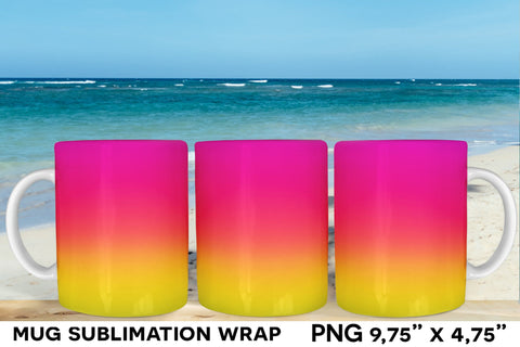 Ocean Gradient Mug Sublimation Wrap Designs Sublimation Natasha Prando 
