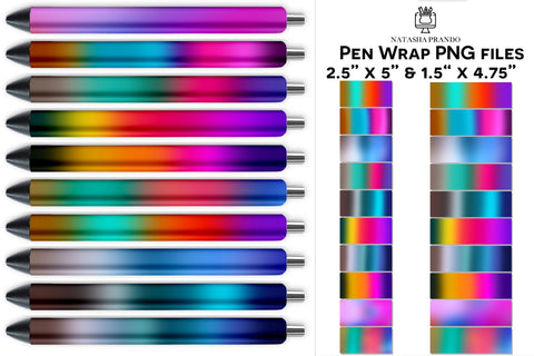 Ocean Gradient pen wraps Sublimation Natasha Prando 