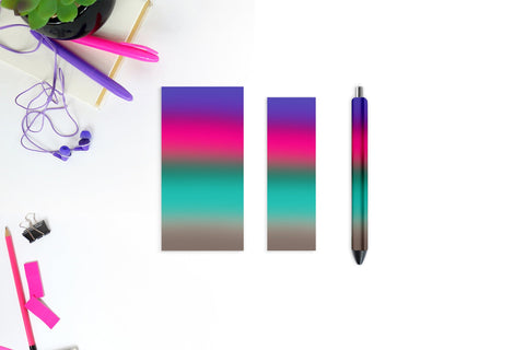 Ocean Gradient pen wraps Sublimation Natasha Prando 