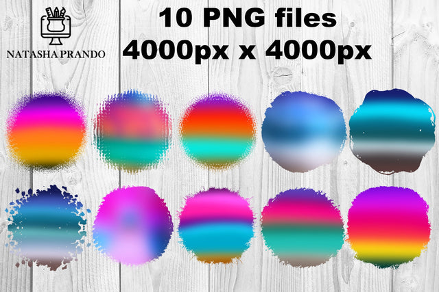 Ocean Gradient Sublimation Patches, Beach tshirt design png Sublimation Natasha Prando 