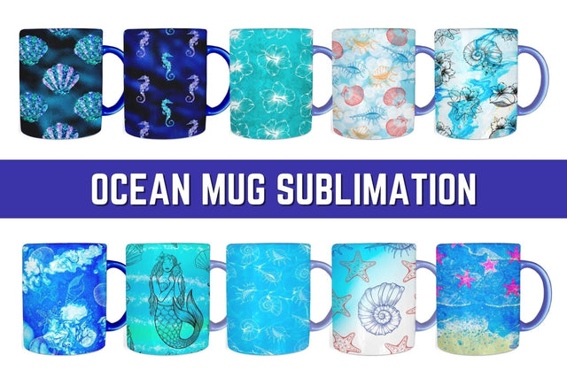 Ocean Mug Sublimation Sublimation SvgOcean 