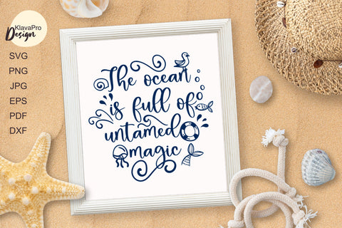 Ocean quote. Sea quote & animals. Ocean life. Ocean svg SVG Klava P 