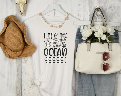 Ocean Quotes SVG Bundle, 6 Designs, Ocean Vibes SVG, Ocean Mode SVG, Meet Me At The Ocean SVG, Ocean Is My Happy Place SVG SVG HappyDesignStudio 