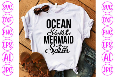 Ocean Shells Mermaid Spells SVG Cut File SVG Syaman 