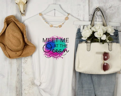 Ocean Sublimation Designs Bundle, 6 Ocean Quotes PNG Files, Life Is Better By The Ocean PNG, Meet Me At The Ocean PNG, Ocean Vibes PNG Sublimation HappyDesignStudio 