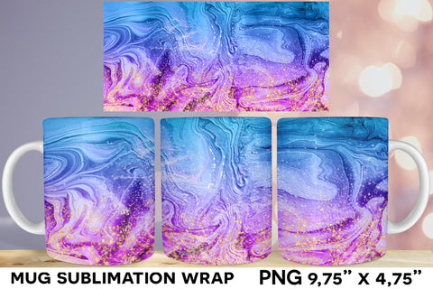 Ocean Sublimation Mug, Summer Mug Wrap Sublimation Natasha Prando 