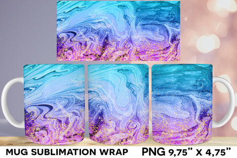 Ocean Sublimation Mug, Summer Mug Wrap Sublimation Natasha Prando 