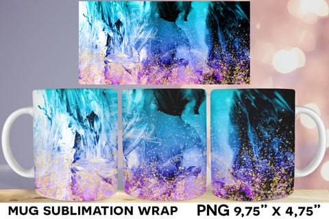 Ocean Sublimation Mug, Summer Mug Wrap Sublimation Natasha Prando 