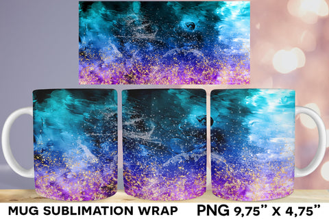 Ocean Sublimation Mug, Summer Mug Wrap Sublimation Natasha Prando 