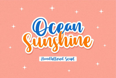 Ocean Sunshine Font Allouse.Studio 