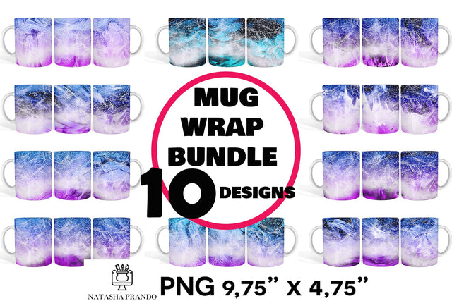 Ocean Waves Sublimation Mug, Ocean Mug Wrap Sublimation Natasha Prando 