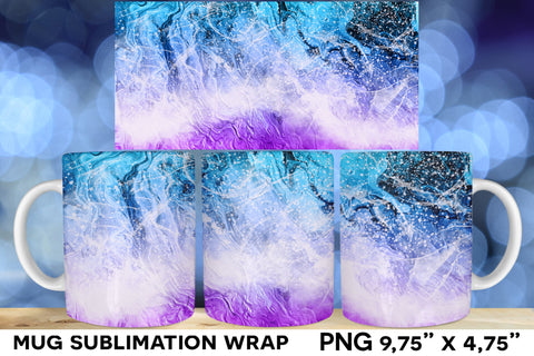 Ocean Waves Sublimation Mug, Ocean Mug Wrap Sublimation Natasha Prando 