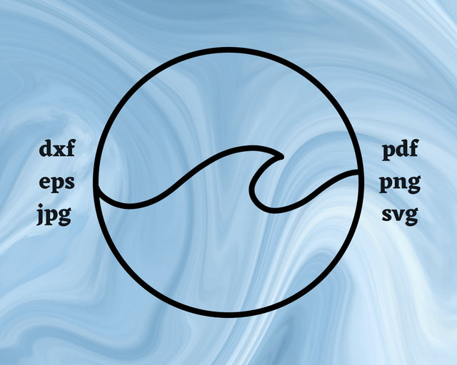 Ocean Waves SVG Cut File SVG Northern Light SVG 