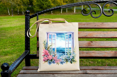 Ocean Window Watercolor clipart Sublimation Regulrcrative 