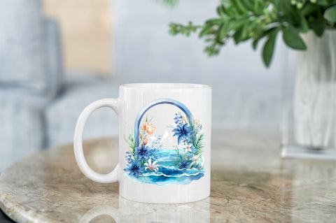 Ocean Window Watercolor clipart Sublimation Regulrcrative 