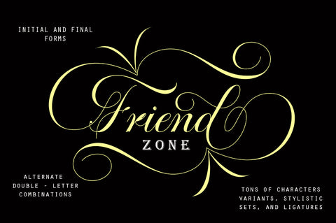 Octagon Calligraphy Font Slex Creative 