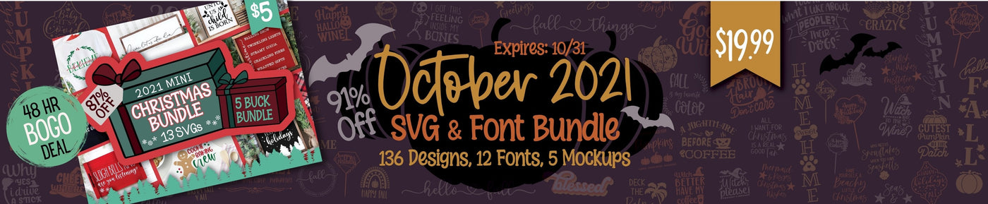 October 2021 SVG and Fonts Bundle
