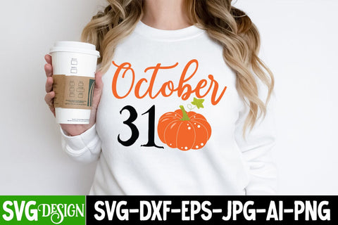 October 31 SVG Cut File, October 31 Sublimation Design, Halloween SVG bundle, Halloween Quotes SVG ,Halloween SVG Sublimation Design, Trick or Treat SVG SVG BlackCatsMedia 