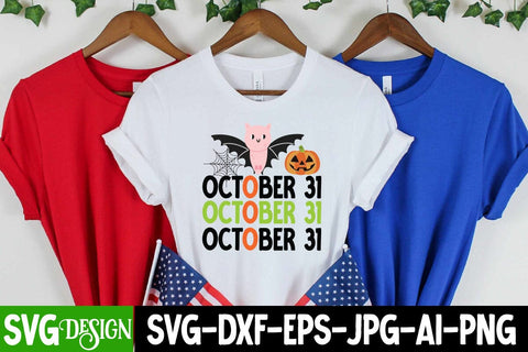 October 31 SVG Cut File, October 31 Sublimation Design, Trick or Treat SVG Design, Halloween Sublimation PNG, Halloween SVG Bundle,Halloween SVG Quotes,Halloween PNG, Halloween SVG SVG BlackCatsMedia 