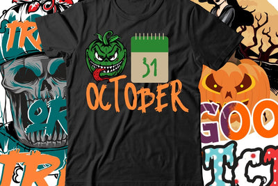 October 31 T-Shirt Design SVG BlackCatsMedia 