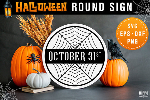 October 31st Halloween SVG, Halloween Round Sign SVG SVG Hippo Creations 