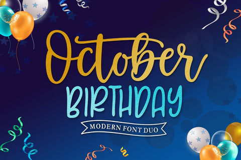 October Birthday Font Rastype 