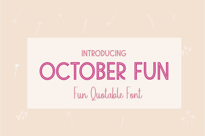 October Fun Font Sunday Nomad 