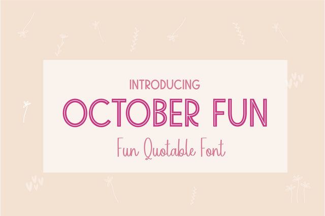 October Fun Font Sunday Nomad 